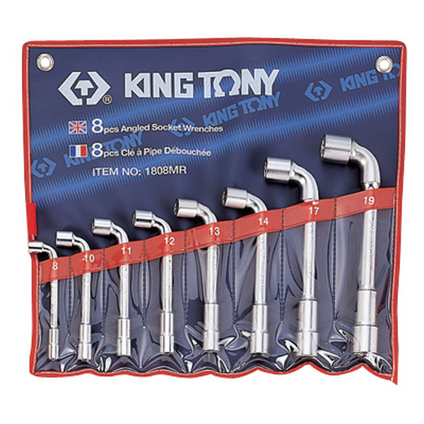 KING TONY Набор торцевых L-образных ключей, 8-19 мм, 8 предметов 1808MR