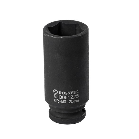 Головка торцевая ударная, глубокая ROSSVIK, 1/2", 25мм SID061225