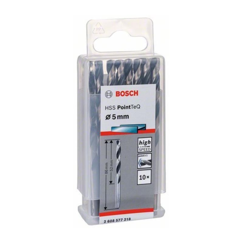 Набор сверл по металлу BOSCH HSS PointTeQ 5.0 10шт 2608577218