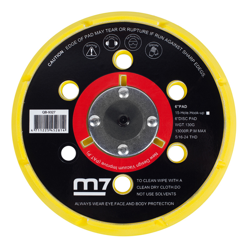 MIGHTY SEVEN Сменная подошва 150 мм для пневматической орбитальной шлифмашинки 6+8+1 QB-9327