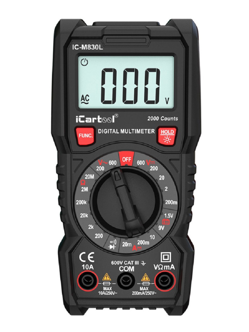 Мультиметр цифровой iCartool IC-M830L