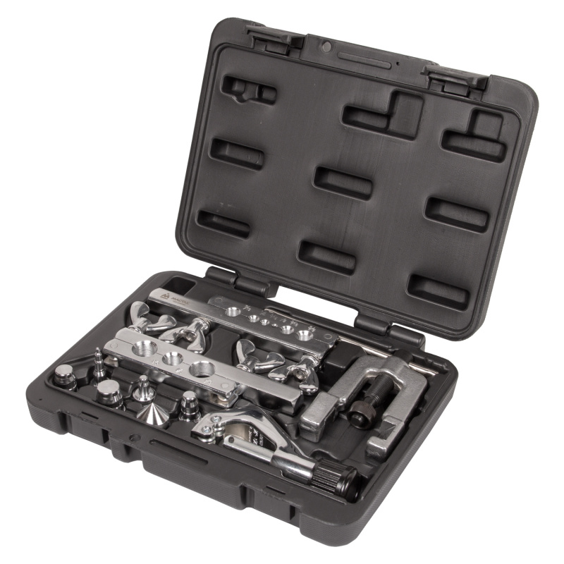 МАСТАК Приспособление для развальцовки и резки тормозных трубок, 4,75-12,7 мм, кейс, 10 предметов