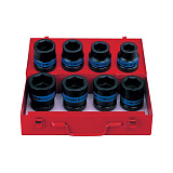 KINGTONY Комплект ударных стандартных  торцевых головок 6гр   24-41ММ 8 предметов 1"  8410MP